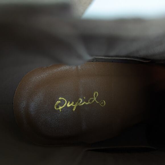 Qupid Women Shoes Grey Taupe Slay Slip On Ankle Boot Size 7.5 - Picture 8 of 8